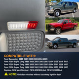 2PCS LED Interior Door Panel Light Courtesy Warning Lights White Red Plug and Play Compatible with Ford F250 F350 F450 F550 Super Duty 1999-2007 Excursion 2000-2005