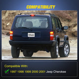 Nilight Third Brake Light Tail High Mount 3rd Stop Lights Smoked Lens Compatible with Jeep Cherokee 1997 1998 1999 2000 2001 SUV Accessories Rear Cab Lamp