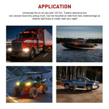 3/4 inch Amber Red Round LED Marker Lights (10 Pcs)