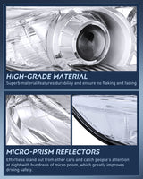 Nilight Headlight Assembly Compatible with 2011 2012 2013 2014 2015 2016 2017 2018 2019 2020 Toyota Sienna Chrome Housing Clear Reflector Clear Lens Headlights Replacement