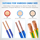 Nilight 300PCS CE5 Closed End Crimp Terminal 12-10 Gauge Nylon Insulated Closed End Wire Cap Wire Connectors Crimp Cap Terminals Connectors for Automotive Car Truck Boats Marine Electrical Wiring