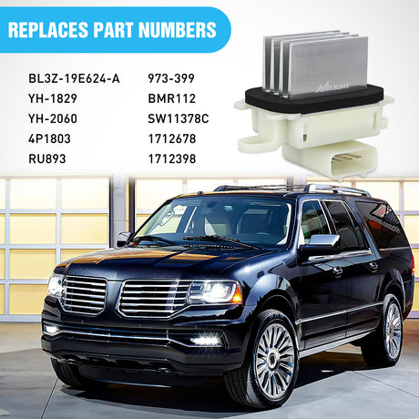 Nilight HVAC Blower Motor Resistor Fit for Ford F150 2009-2014, Ford Expedition, Lincoln Navigator Auto Temp Control 2009 2010 2011 2012 2013 2014 2015 2016 2017, Replaces BL3Z-19E624-A YH-1829