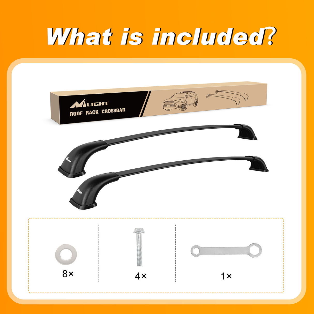 2014 2015 2016 2017 2018 2019 Toyota Highlander XLE Limited SE Aluminum Heavy Duty Roof Rack Cross Bars