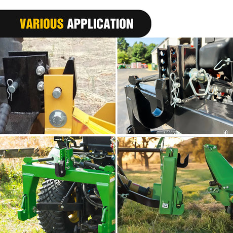 Tractor Hook Quick Hitch Top Hook for Cat 1 Fit for Harbor Freight Tow Hook Up 3 Point Quick Attach Category Black Powder Coated Replaces HW14-11-37 and HF141137