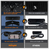 Led Strobe Light 4PCS 24LED Emergency Strobe lights 12V 24V Red Surface Mount Grille Hazard Safety Warning Light Sync Feature Side Flashing Marker Flash for Car Truck Campers