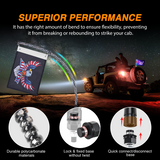 RGB Whip Light 1PC 2FT Lighted Antenna Whips with Remote & App Control DIY Chasing Patterns Brake Reverse Lights for ATV UTV Polaris RZR Can-am Dune Buggy Pickup Trucks Jeep