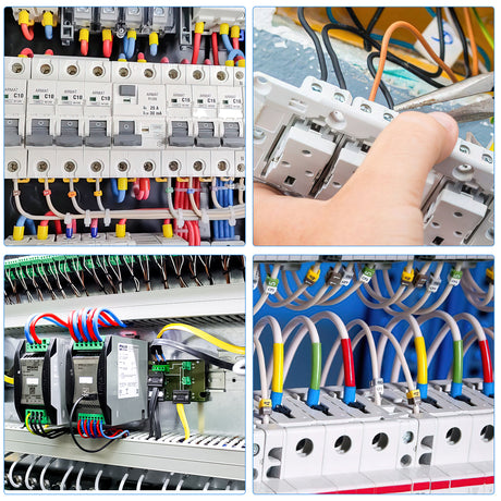 Nilight 1900PCS Wire Ferrule Terminals Kit AWG 22 20 18 16 14 12 10 Gauge Crimp Connectors Nylon Insulated Pin Cord End Insert Type for Single Double Electric