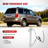 748-513 Power Window Regulator and Motor Assembly Rear Passenger Side, OE Replacement for Honda Pilot 2003 2004 2005 2006 2007 2008