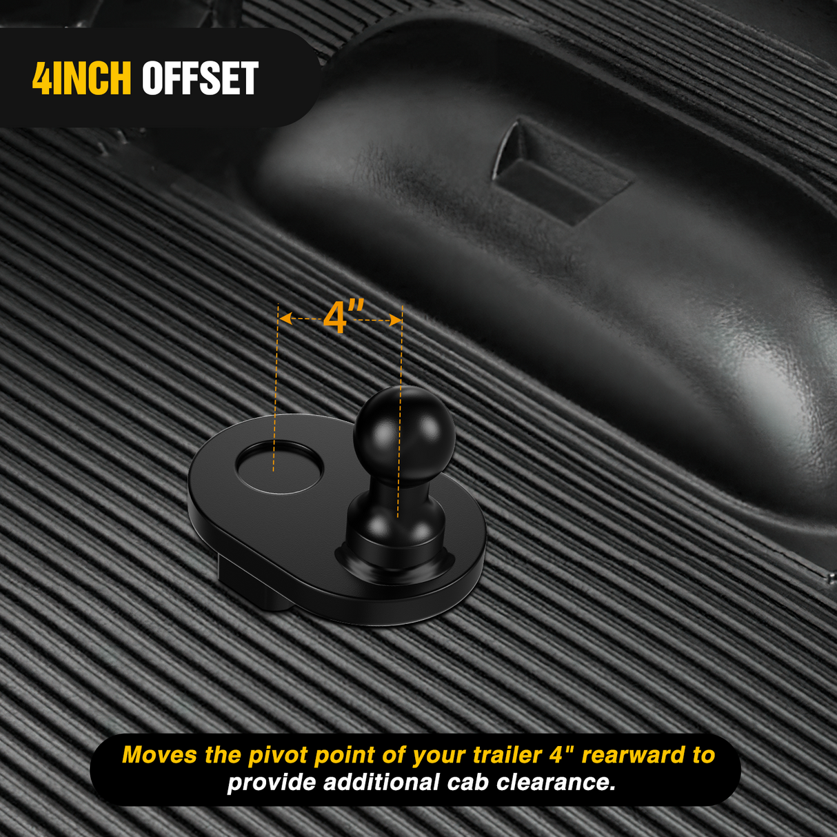 Gooseneck Ball Extender - GNXA4085, 4Inch Offset Ball Compatible with B&W Trailer Hitches Turnoverball Heavy Duty 2-5/16 Inch Ball 20000 lbs GTW 5000 lbs VTW