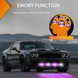 Nilight 4PCS 6 LED Purple and White Emergency Warning Strobe Lights