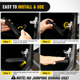 Nilight Car Door Step for Roof Access Universal Car Step Hook for Roof SUV Trucks Folding Aluminum Alloy Vehicle Door Latch Step Pedal With Glass Breaker Safety Hammer, Max Load 400lbs, 1 Pack Black