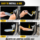 Nilight Car Door Step for Roof Access Universal Car Step Hook for Roof SUV Trucks Folding Aluminum Alloy Vehicle Door Latch Step Pedal With Glass Breaker Safety Hammer, Max Load 400lbs, 2 Pack Gray