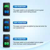 Nilight LED Light BAR & LED Work Lights Dual Push Button Switch 12V ON Off Switches with Connector Wire Kit 1.54Inch x 0.83Inch Replacement for Toyota Tacoma Tundra 4Runner FJ Cruiser Hilux Fortuner