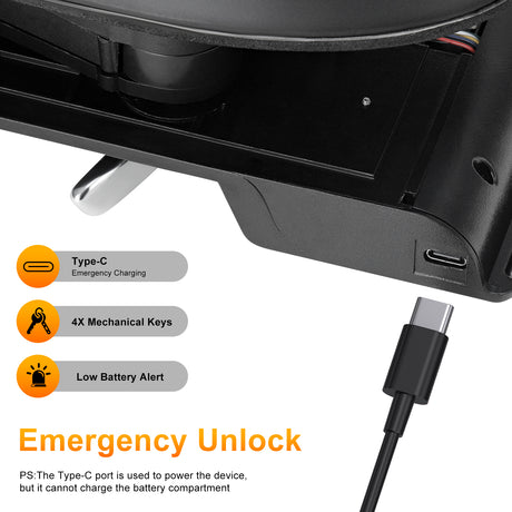 RV Parts RV Door Lock Keyless Entry, 4-in-1 RV Locks Replacement with APP, Fingerprint, Password, Keys, Bluetooth RV Keyless Entry Door Lock for Camper, Not fit Class A or Class C RVs