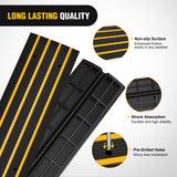 Nilight Driveway Curb Ramps, 2.6 Inch High Heavy-Duty Rubber Curbside Vehicle ramps for Car Truck Wheelchair Mobility Loading Dock Garage, 2 Pack