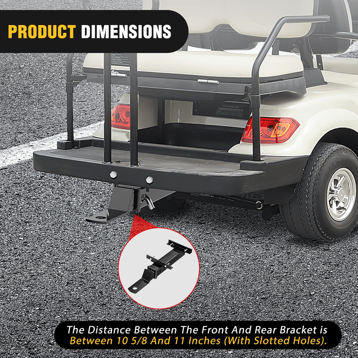 Universal Golf Cart Trailer Hitch w/2Inch Receiver Golf Cart Nilight