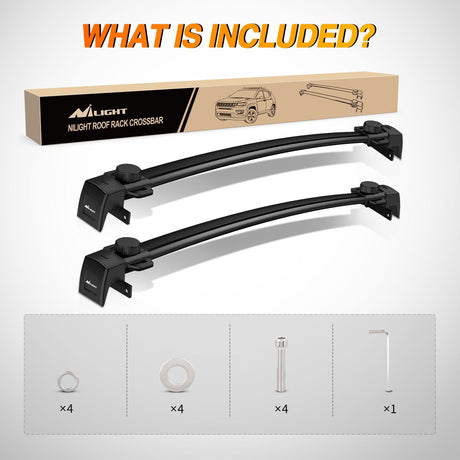 Nilight Aluminum Roof Rack Cross Bars Fit for Jeep Compass MP 2017-2021