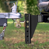 Nilight Adjustable Tri-Ball Trailer Hitch Mount 8 Inch Drop/Rise Hitch 1-7/8Inch 2Inch 2-5/16Inch Fits 2-Inch Receiver 15000lbs GTW for Heavy Duty Truck with Anti-Theft Pin