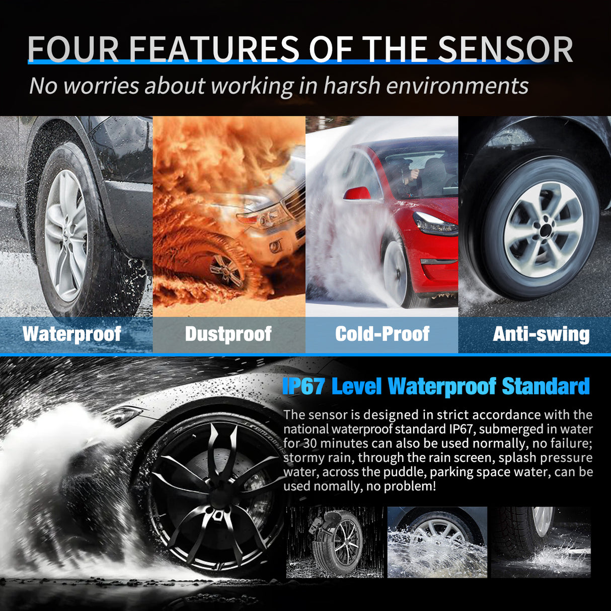 Nilight TPMS Sensor Compatible with 2010 2011 2012 2013 2014 2015 2016 2017 2018 2019 2020 Dodge Chrysler Jeep 2012-2019 Fiat 500 2011-2013 Ram 433Mhz Tire Pressure Monitoring Sensors