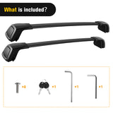 Roof Rack Cross Bars Fit for 2019-2024 19 20 21 22 23 24 Kia Telluride S SX SX-P EX Aluminum Rails Crossbars with Anti-Theft Lock for Rooftop Cargo Carrier Luggage Box Tent(Not for X-Line and X-Pro)