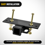 Trailer Hitch Step Hitch Bumper Mount 2 Inch Receiver Bolt-On Bike Hitch Receiver Tube Trailer Truck RV Cargo Receiver Hitch 5000 Lbs Powder Coated