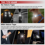 LED Safety Light 4PCS White Marine Navigation Bike Tail Lights Three Modes Waterproof Reflective Gear Clip On Flash Strobe Indicator Lamp for Night Boating Fishing Cycling Jogging