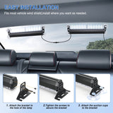 Nilight 24LED Emergency Strobe Traffic Advisor Light Bar 2 in 1 White Dash Warning Safety Flashing Lights Front/Rear Windshield Construction Lights for Trucks Cars Plow Police Firefighter Vehicles