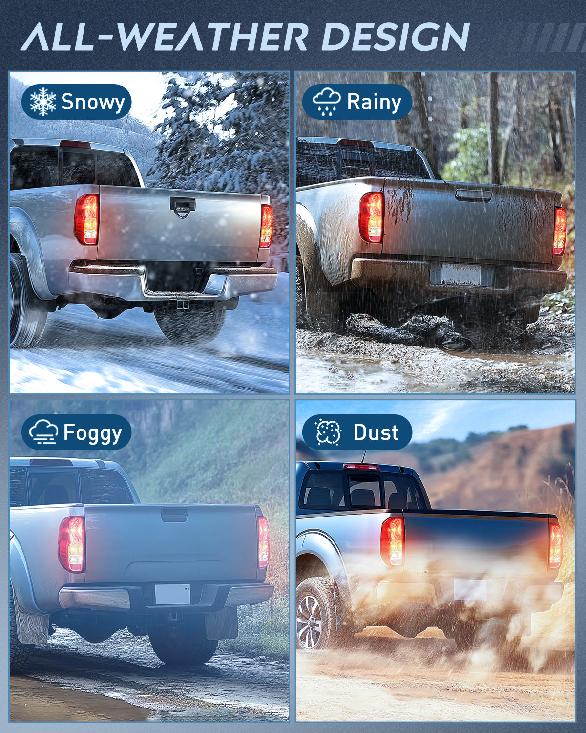 Nilight Taillight Assembly Compatible with 2005 2006 2007 2008 2009 2010 2011 2012 2013 2014 2015 2016 2017 2018 2019 2020 2021 Nissan Frontier and 2009-2012 Suzuki Equator Tail Light Left Driver Side