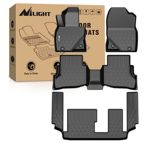 Nilight Floor Mats for Mazda CX-9 CX9 (7 Seat Only) 2016 2017 2018 2019 2020 2021 2022 2023 All Weather Custom Fit Heavy Duty Floor Liners