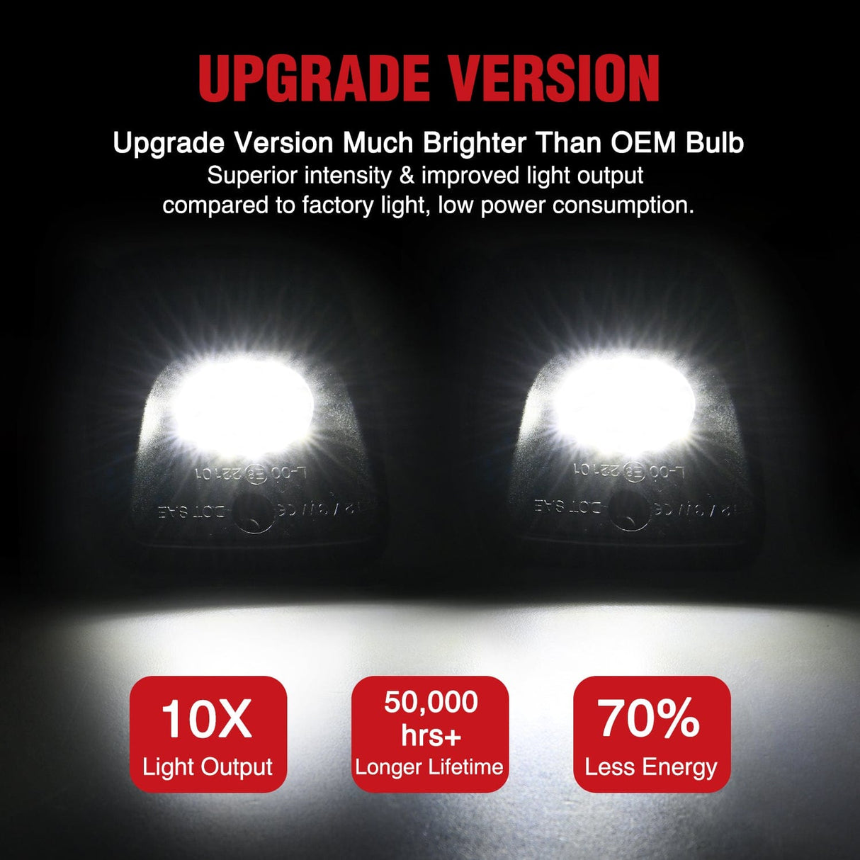 Nilight License Plate Lights Compatible with 1995 1996 1997 1998 1999 2000 2001 2002 2003 2004 Toyota Tacoma Black Housing upgrade version