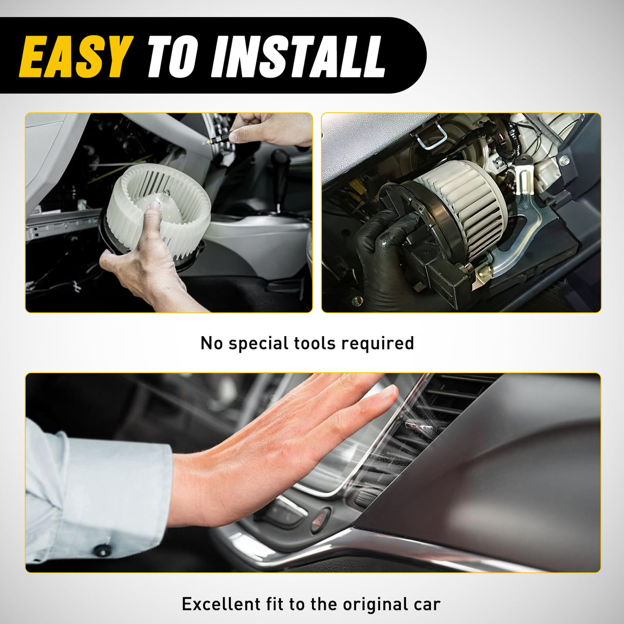 Blower Motor HVAC Blower Motor Fan for Chevy Impala 2004-2006 2007 2008 2009 2010 2011 2012 2013, Pontiac Grand Prix, Buick Lacrosse 2005-2009, Chevy Monte Carlo 2004-2007