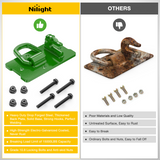 Nilight 2PCS Tractor Bucket Hooks with Tie Down Ring, Bolt-On Grab Hook with Back Plates Compatible with Trailer RV UTV Truck, Grade 70 Grade Forged Steel Max 15000 lbs, Green