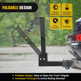 Trailer Hitch Spare Tire Carrier Adjustable Hitch Spare Tire Mount for Truck SUV ATV UTV for 2 Inch Receiver Fits 4 & 5 & 6 Lugs Trailer Wheels