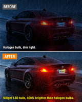 LED Headlight 57LEDs Red 3156 3056 4157 3057 3157 LED Bulbs (Pairs)