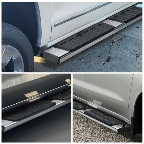 Nilight Running Boards for 2007 2008 2009 2010 2011 2012 2013 2014 2015 2016 2017 2018 2019 2020 2021 Toyota Tundra Double Cab 2 Full-Size Door & 2 Half-Size Door 6 Inch Side Step Nerf Bars Stainless Steel