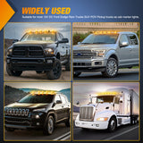 Nilight Cab Roof Marker Light 5 PCS 16 LED Smoked Lens Amber Top Clearance Lights Kit Waterproof Surface Mount for Ford Dodge Ram SUV POV Pickup Trucks