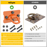 Nilight 2Pcs 1/2" D Rings for Trailers Heavy Duty Trailer Tie Down Rings, Incl. Mounting Hardware, Forged Steel Bolt-On Grab with Back Plates Compatible with Tractor RV UTV Truck, Max 12000Lbs, Orange