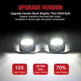 License Plate Lights Compatible with 2005 2006 2007 2008 2009 2010 2011 2012 2013 2014 2015 Toyota Tacoma 2000-2013 Tundra Black Housing 6000K White 2PCS Pack version