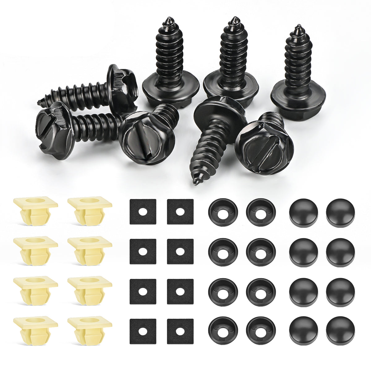 License Plate Screw Kit for Fastening Front and Back License Plates on ...