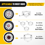 Nilight Spare Tire Carrier Trailer Spare Tire Mount Boat Trailer Carrier Bracket Utility Trailer Accessories Fits 4 &amp; 5 &amp; 6 Lugs Trailer Wheels on 4Inch 4.5Inch 4.75Inch 5Inch and 5.5Inch Bolt Patterns 150 Lbs