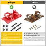 Nilight 2PCS Tractor Bucket Hooks with Tie Down Ring, Bolt-On Grab Hook with Back Plates Compatible with Trailer RV UTV Truck, Grade 70 Grade Forged Steel Max 15000 lbs, Red