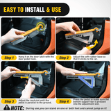 Mounting Accessory Car Door Step Universal Aluminum Latch Step for Car Roof Access Portable Folding Car Door Latch Hook Step Multi-Adjustable Both Feet Stand Pedal Max Load 500 Lbs for Truck Suv Vehicles, Yellow