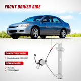 Power Window Regulator with Motor Assembly Replacement for Honda Accord 2003 2004 2005 2006 2007, Front Driver Side, 741-306