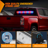 Nilight 144LED Traffic Advisor Strobe Light Bar with Controller Red Blue Emergency Warning Lights Hazard Interior Front/Rear Windshield Flashing for Cars Plow Trucks Construction Vehicles