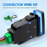 LED Light Bar & Spot Lights Dual Push Button Switch 12V ON Off Switches with Connector Wire Kit 1.54Inch x 0.83Inch Replacement for Toyota Tacoma Tundra 4Runner FJ Cruiser Hilux Fortuner