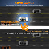 Nilight 144 LED Strobe Traffic Advisor Light Bar Amber Blue with Controller 2 in 1 Automotive Emergency Warning Flashing Police Windshield Lights Bars for Cars Tow Plow Trucks Construction Vehicles