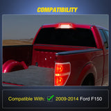 Nilight 2009-2014 Ford F150 Third Brake Light Clear Lens