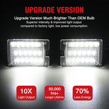 License Plate Lights Compatible with 2014 2015 2016 2017 2018 2019 2020 2021 2022 2023 Dodge Durango 6000K White Clear Lens 2PCS Pack