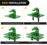 Tractor Bucket Grab Hook 3/8 Inch Dark Green (Pair) Nilight