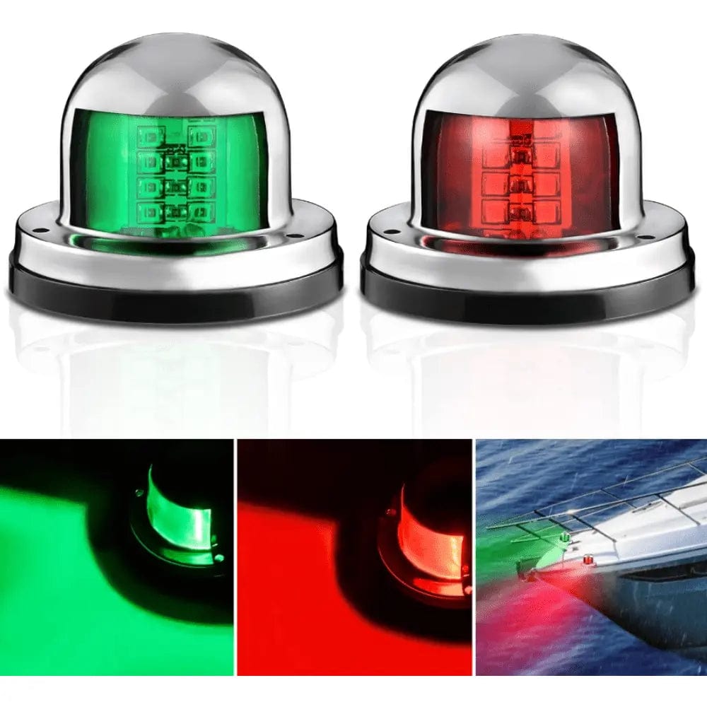 8 Leds Red Green Marine LED Port Starboard Signals Lights (Pair ...